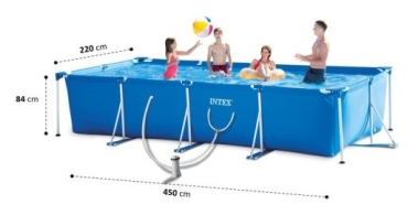 Preview: Intex Rectangular Frame Pool 450x220x84cm inkl Filterpumpe